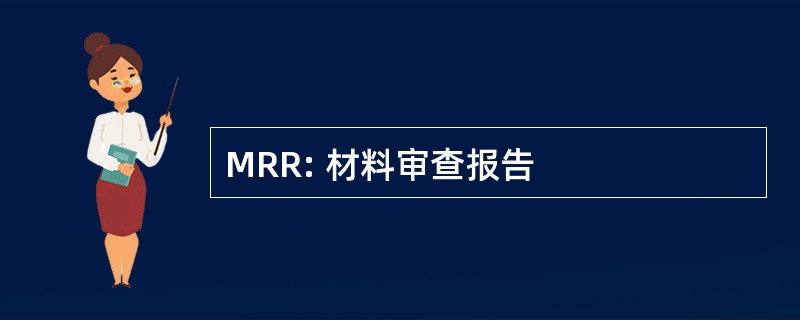 MRR: 材料审查报告