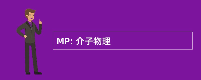 MP: 介子物理