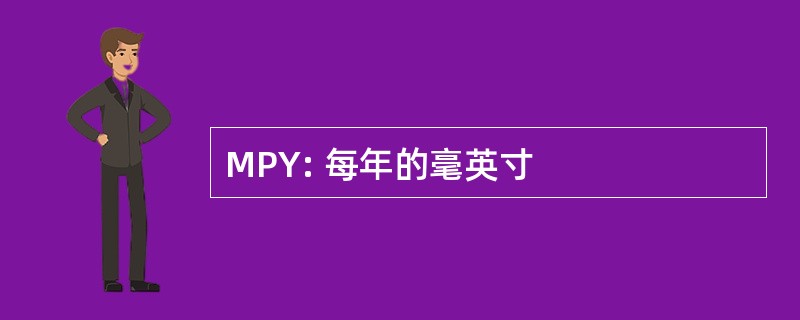 MPY: 每年的毫英寸