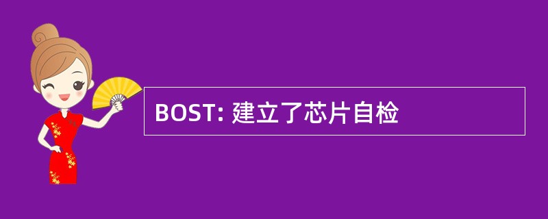 BOST: 建立了芯片自检