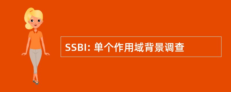 SSBI: 单个作用域背景调查