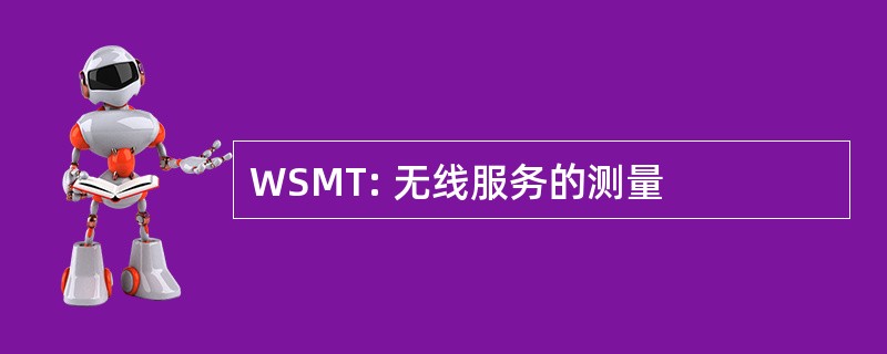 WSMT: 无线服务的测量