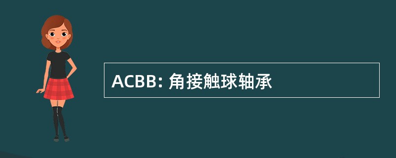 ACBB: 角接触球轴承