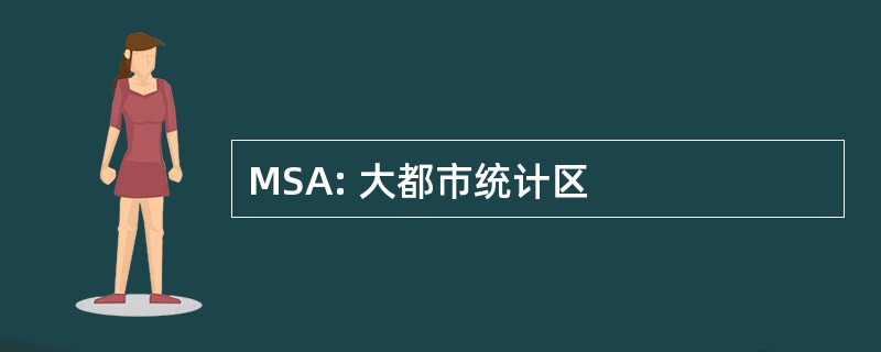 MSA: 大都市统计区