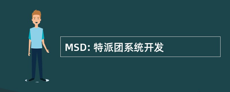 MSD: 特派团系统开发