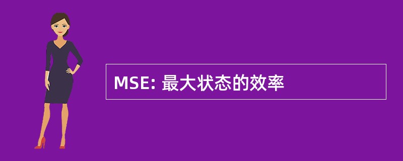 MSE: 最大状态的效率