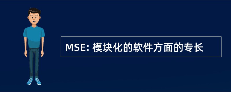 MSE: 模块化的软件方面的专长