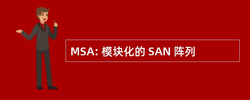 MSA: 模块化的 SAN 阵列