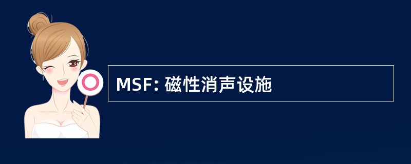 MSF: 磁性消声设施