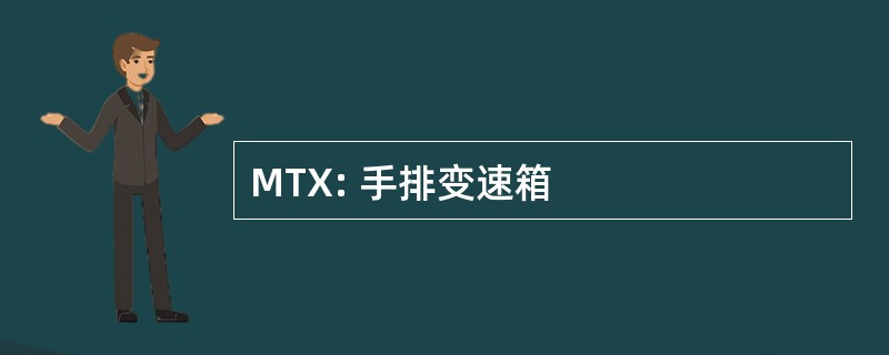 MTX: 手排变速箱