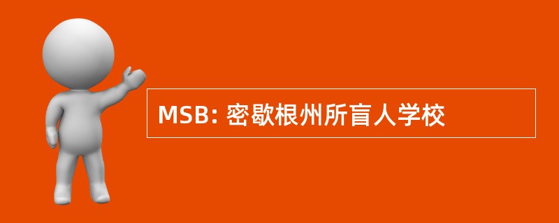 MSB: 密歇根州所盲人学校