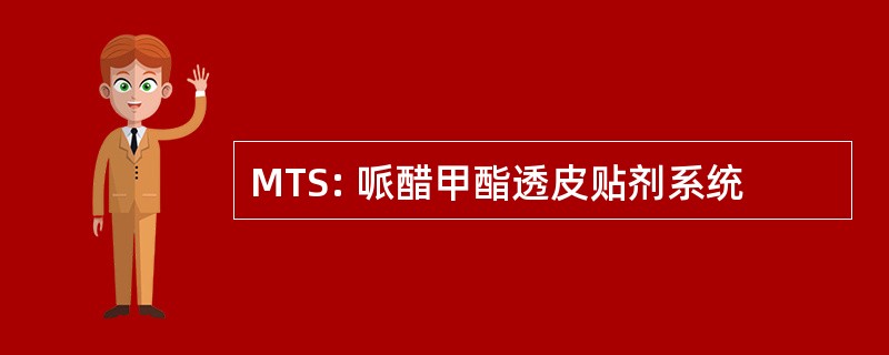 MTS: 哌醋甲酯透皮贴剂系统