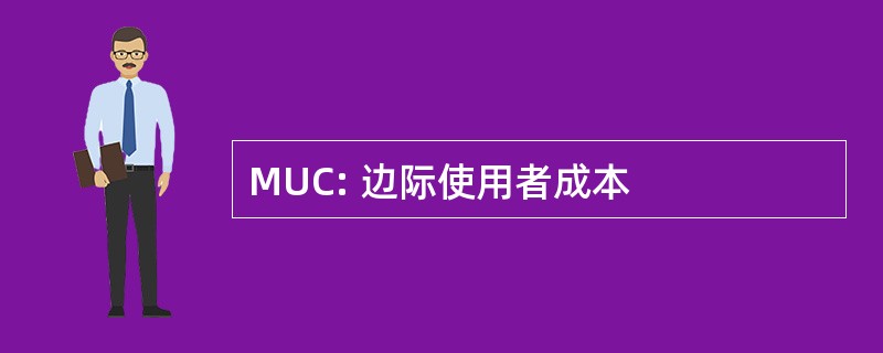 MUC: 边际使用者成本