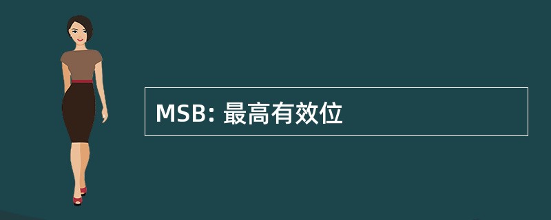 MSB: 最高有效位