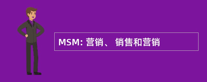 MSM: 营销、 销售和营销