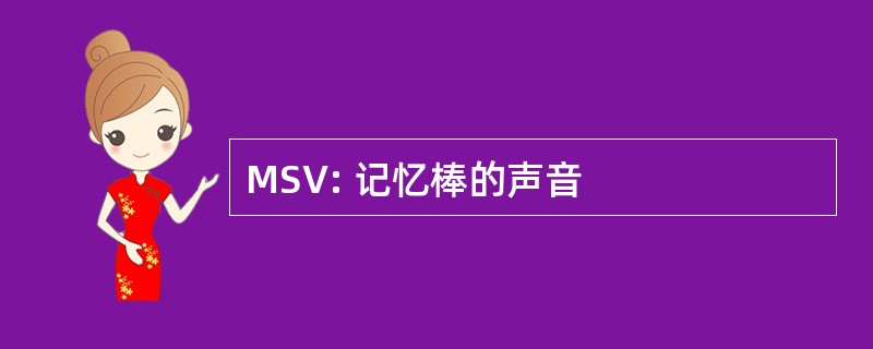 MSV: 记忆棒的声音