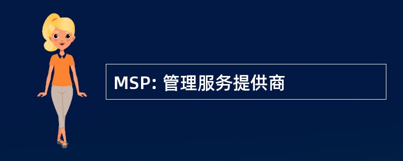 MSP: 管理服务提供商