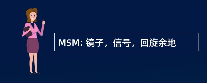 MSM: 镜子，信号，回旋余地