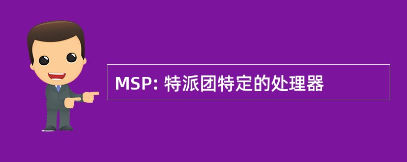 MSP: 特派团特定的处理器