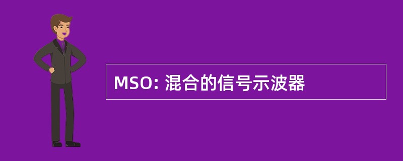 MSO: 混合的信号示波器