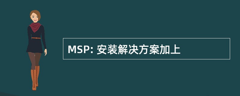 MSP: 安装解决方案加上