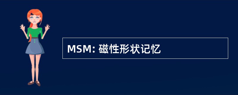 MSM: 磁性形状记忆