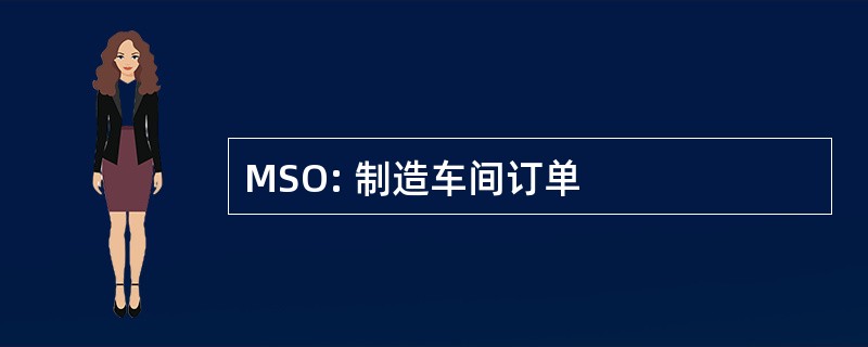 MSO: 制造车间订单