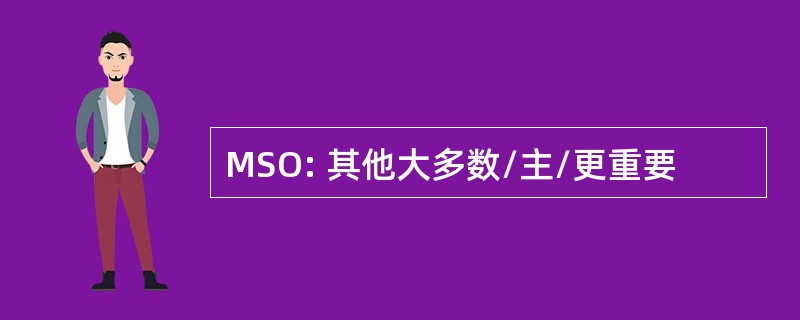 MSO: 其他大多数/主/更重要