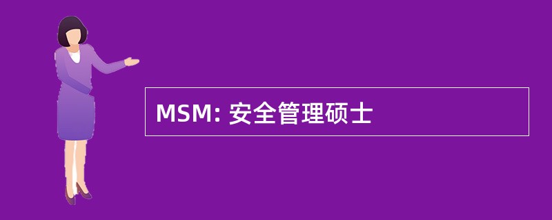 MSM: 安全管理硕士