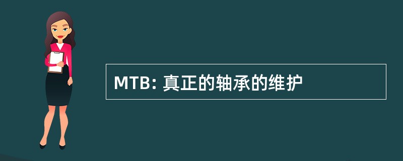 MTB: 真正的轴承的维护