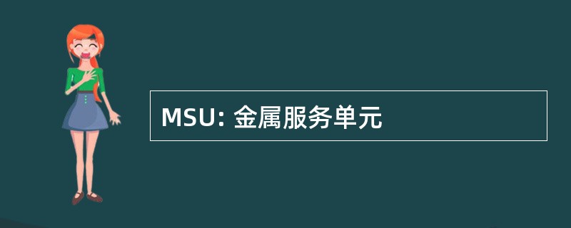 MSU: 金属服务单元