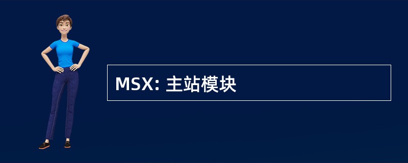 MSX: 主站模块