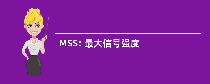 MSS: 最大信号强度