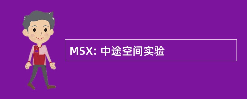 MSX: 中途空间实验