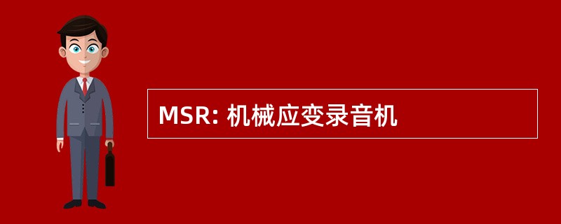 MSR: 机械应变录音机