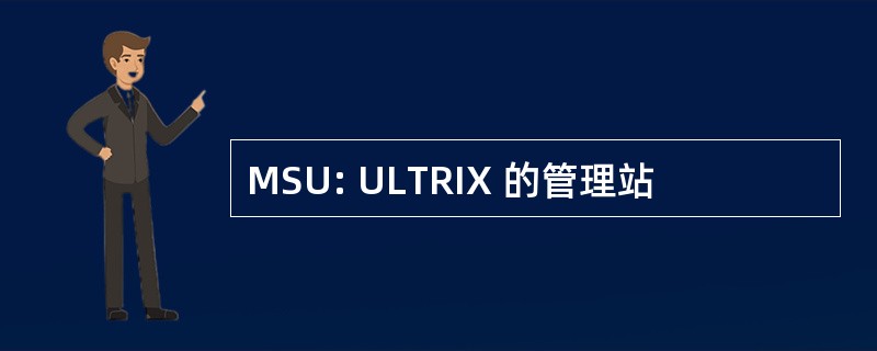 MSU: ULTRIX 的管理站