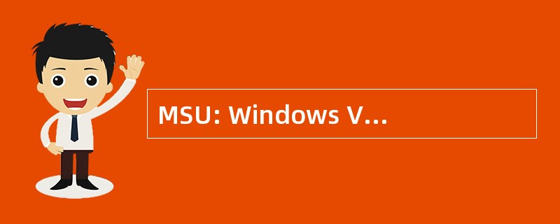 MSU: Windows Vista 的 Microsoft 更新的单行版本程序包