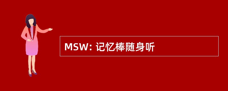 MSW: 记忆棒随身听