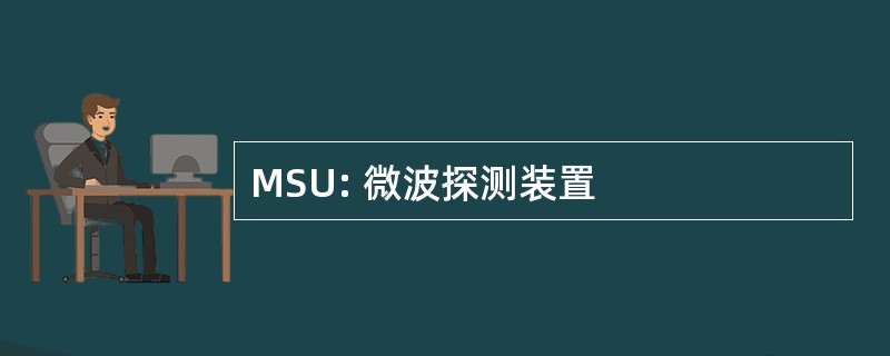 MSU: 微波探测装置