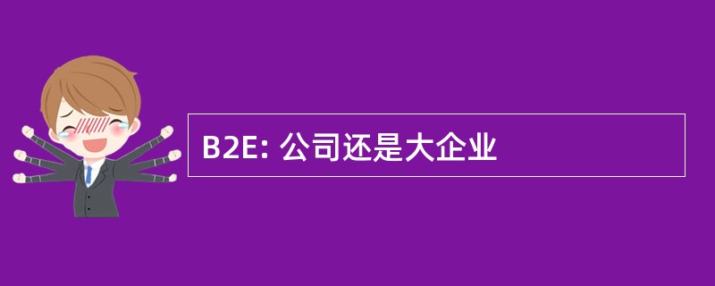 B2E: 公司还是大企业