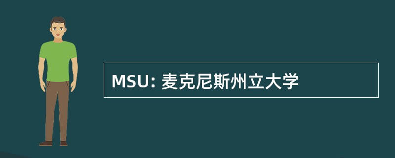 MSU: 麦克尼斯州立大学