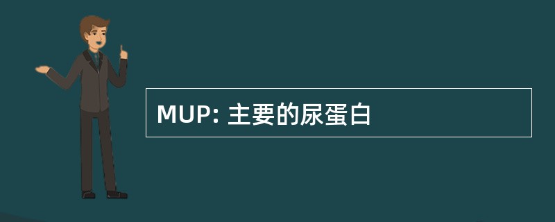 MUP: 主要的尿蛋白