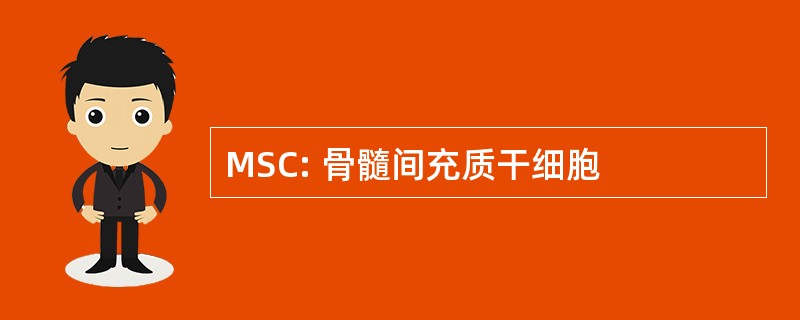 MSC: 骨髓间充质干细胞