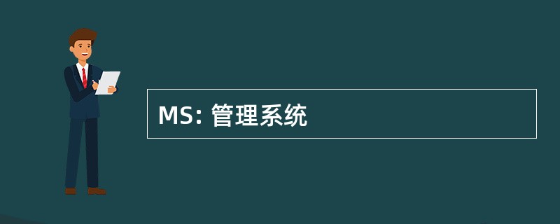 MS: 管理系统