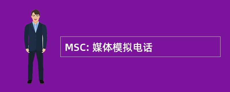 MSC: 媒体模拟电话