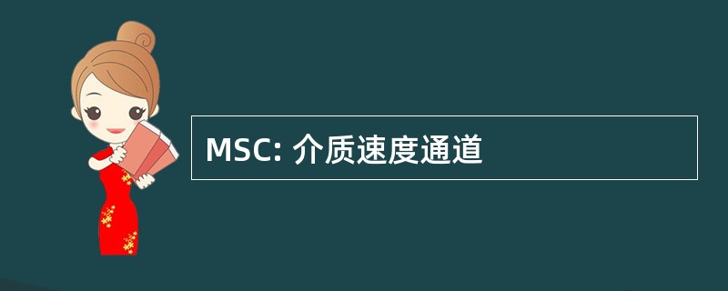 MSC: 介质速度通道