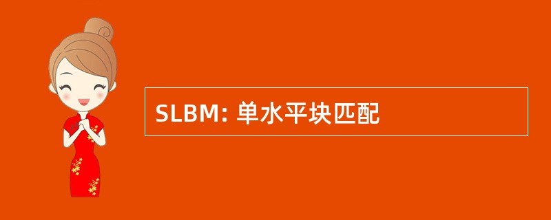 SLBM: 单水平块匹配