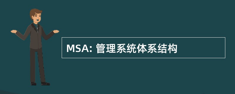 MSA: 管理系统体系结构