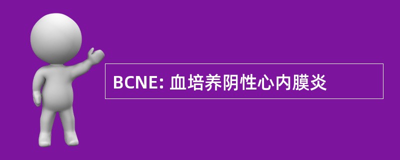 BCNE: 血培养阴性心内膜炎