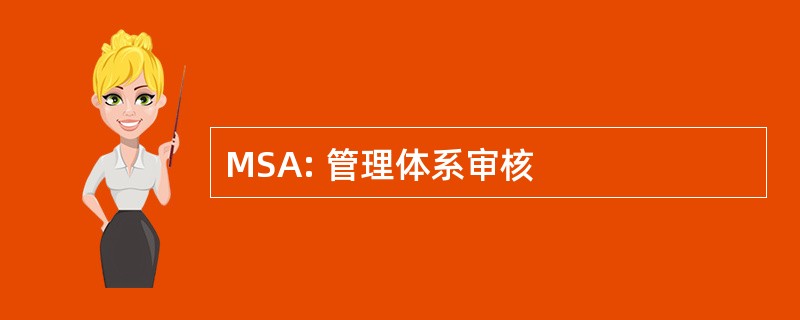 MSA: 管理体系审核